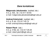 Technologie informatyczne - omówienie