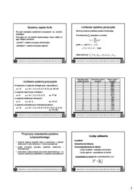 Kodowanie informacji w systemach cyfrowych