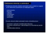 Podstawowe elemanty w automatyce - omówienie