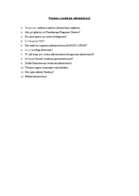Podstawy administracji -przykładowe pytania (sem.IV)
