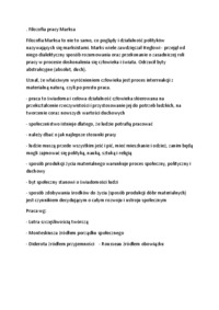  Filozofia pracy-opracowanie, I sem