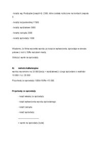 Metoda kalkulacyjna a porównawcza - omówienie  (sem II)