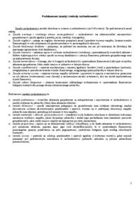 Podstawowe zasady i metody rachunkowości - omówienie  (sem II)