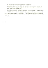 Zarządzanie zasobami ludzkimi pytania egzamin, (sem 3)