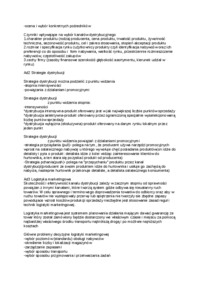 Wykład o dystrybucji, sem IV