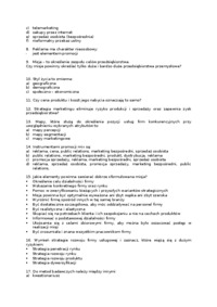 Egzamin z podstaw marketingu, sem IV - instrumenty marketingu