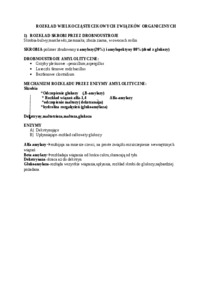 Wykład - rozkład wielocząsteczkowych związków organicznych, sem III