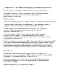 Utlenianie kwasów tłuszczowych - wykład, sem III