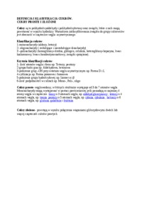 Wykład - definicja i klasyfikacja cukrów