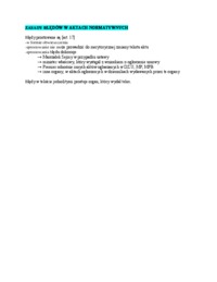 Błędy w aktach normatywnych - omówienie (I sem)