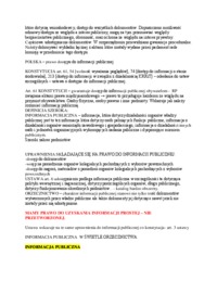 Prawo dostępu do informacji publicznej - omówienie (II sem)