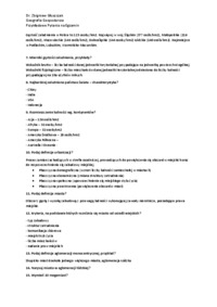 Opracowanie pytań na egzamin