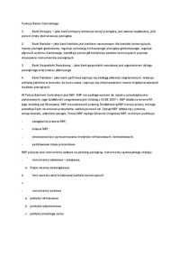 Fukcje Banku Centralnego - wykład