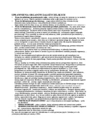 Uprawnienia organów założycielskich - wykład