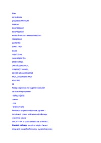 Cykl życia projektu, (sem IV)