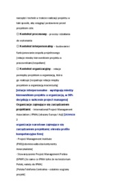 Projekt i zarządzanie projektami, (sem IV)