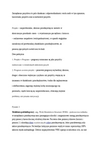 Zarządzanie projektami - pytania (sem IV)