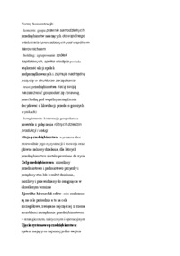 Przedsiębiorstwo  formy współpracy, misja, cel i podsystemy, (sem. IV)