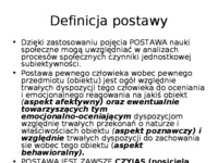 Postawy i wspływ społeczny - prezentacja.