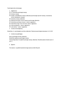 Psychologia wieku dziecięcego - wymagania