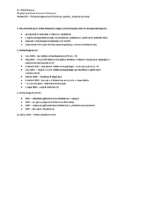 Polityka zagraniczna Polski po upadku żelaznej kurtyny - wykład