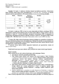 Banki komercyjne w gospodarce - wykład