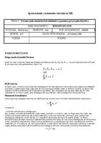Wyznaczanie momentu bezwładności za pomocą przyrządu Hartle'a - sprawozdanie.