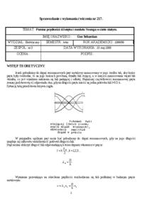 Pomiar prędkości dźwięku i modułu Younga w ciele stałym