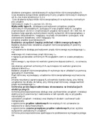 Bezpieczeństwo użytkowania urządzeń elektrycznych - pytania