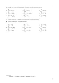 Szeregi liczbowe - zadania