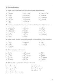  Rachunek całkowy - zadania