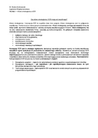 Alians startegiczny a ECR - wykład