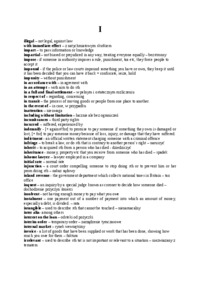 Język angielski wykład - słówka na literę 