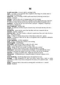 Język angielski wykład - słówka na literę 