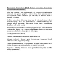Zgromadzenie Parlamentarne - wykład