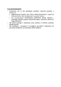 Definicja konstytucji - opracowanie