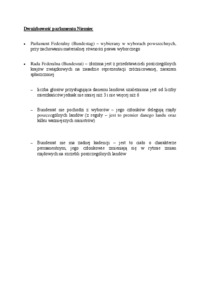 Dwuizbowość parlamentu Niemiec-opracowanie