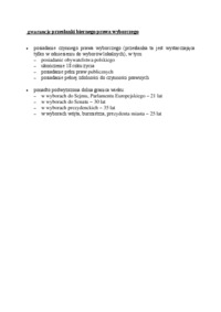 Gwarancje przesłanki biernego prawa wyborczego-opracowanie