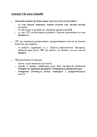 obowiązki NIK wobec Sejmu RP