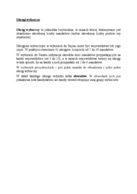 Okręgi wyborcze - omówienie