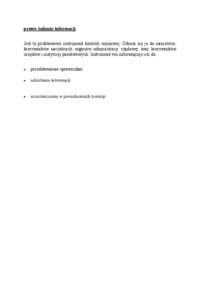 prawo żądania informacji - omówienie
