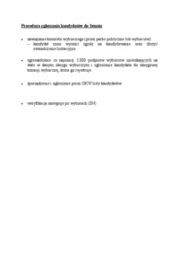 Procedura zgłaszania kandydatów do Senatu - omówienie