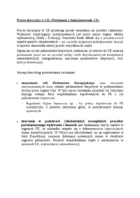 Proces decyzyjny w UE - omówienie