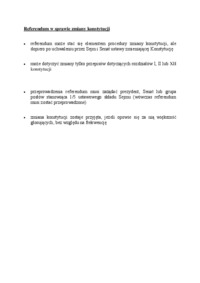 Referendum w sprawie zmiany konstytucji - omówienie