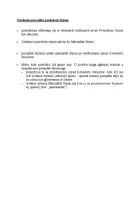 Ustalanie porządku posiedzeń Sejmu - omówienie