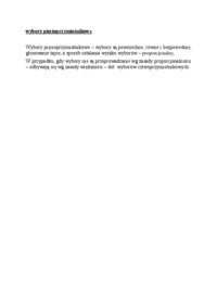 wybory pięcioprzymiotnikowe - omówienie