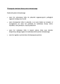 Wymagania stawiane aktom prawa wewnętrznego - omówienie