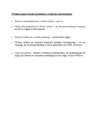 Wykład - organy, urzędy pochodzące z wyborów powszechnych