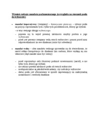 Wykład - rodzaje mandatu parlamentarnego