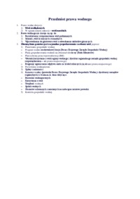 Przedmiot prawa wodnego - omówienie